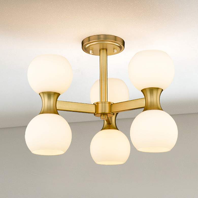 Image 1 Artemis by Z-Lite Modern Gold 6 Light Semi Flush Mount