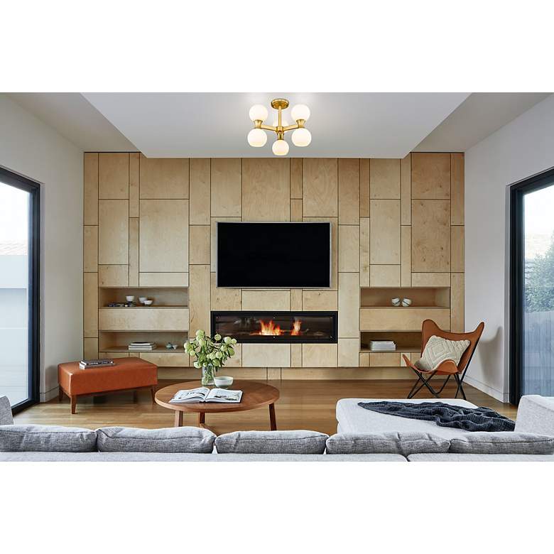Image 3 Artemis by Z-Lite Modern Gold 6 Light Semi Flush Mount more views