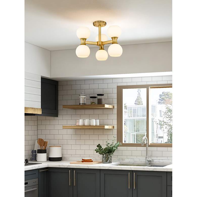 Image 4 Artemis by Z-Lite Modern Gold 6 Light Semi Flush Mount more views