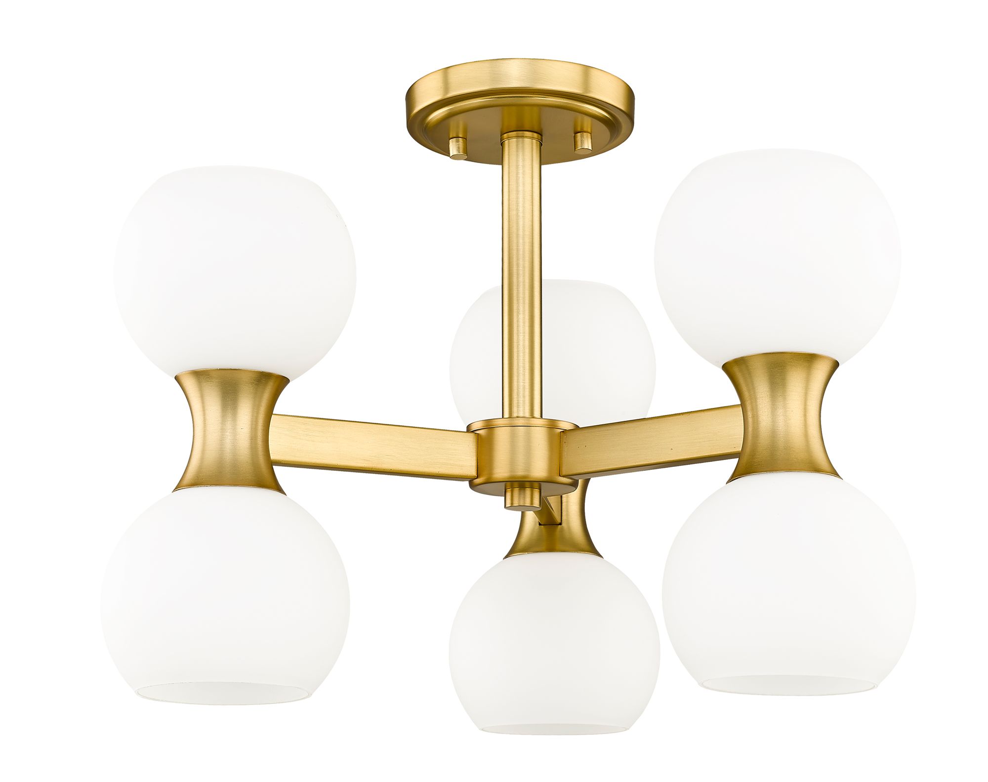 Artemis by Z-Lite Modern Gold 6 Light Semi Flush Mount