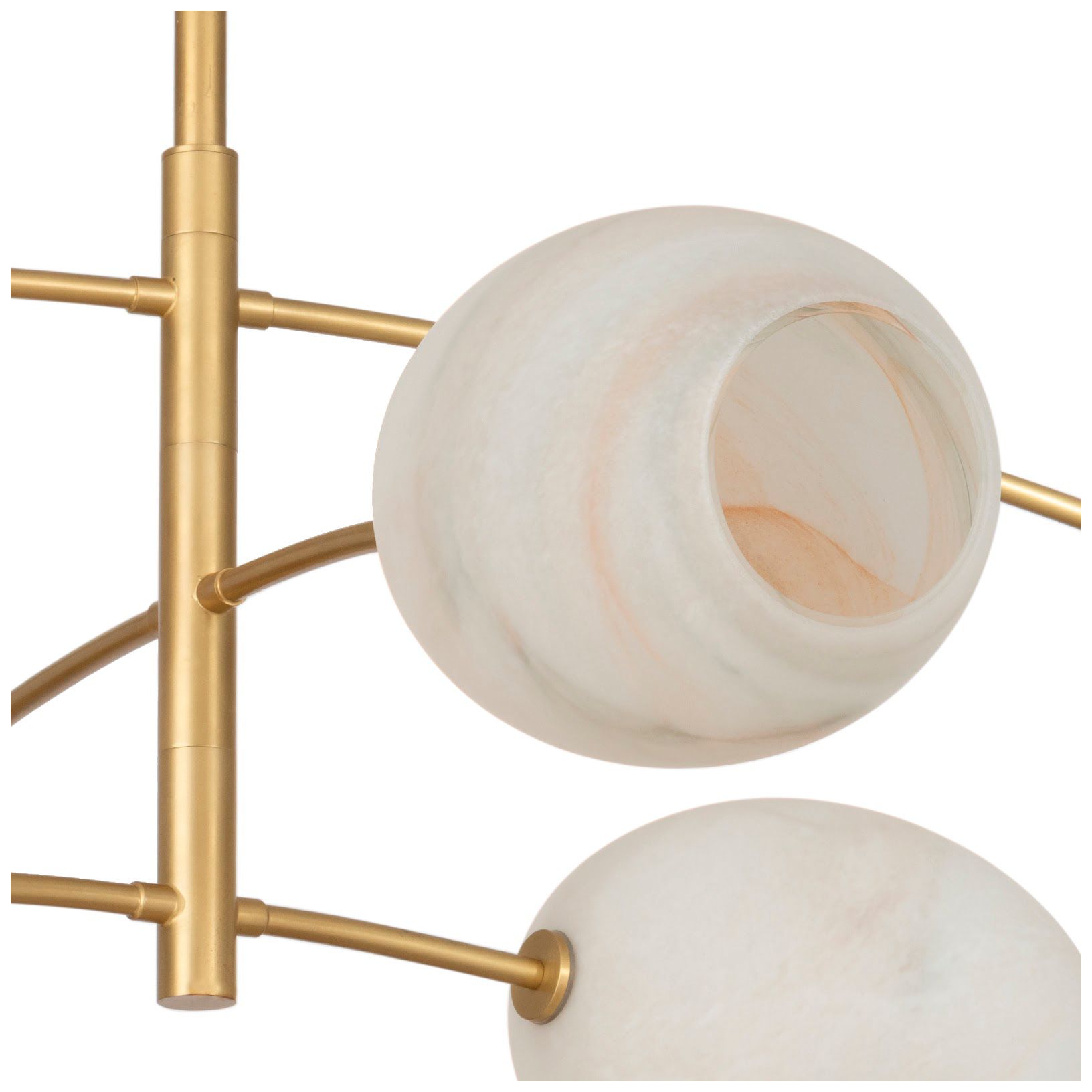 Image 2 Artemis Chandelier (Natural Brass with Alabaster Glass) more views