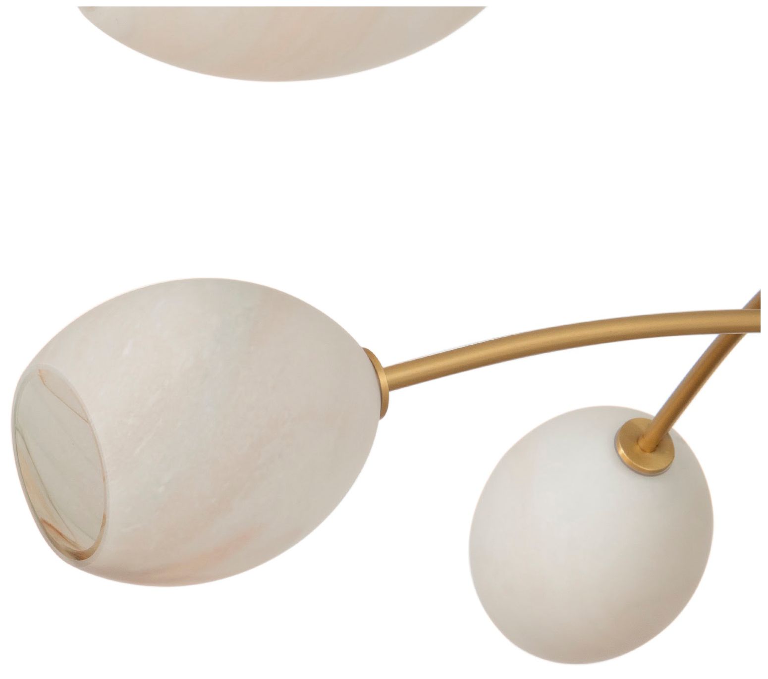 Image 3 Artemis Chandelier (Natural Brass with Alabaster Glass) more views
