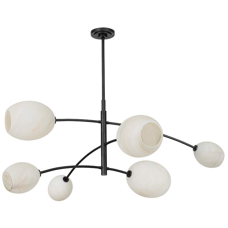 Image 1 Artemis Chandelier (Oil Rubbed Bronze with Alabaster Glass)