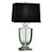 Artemis Clear Lead Crystal Table Lamp with Black Shade