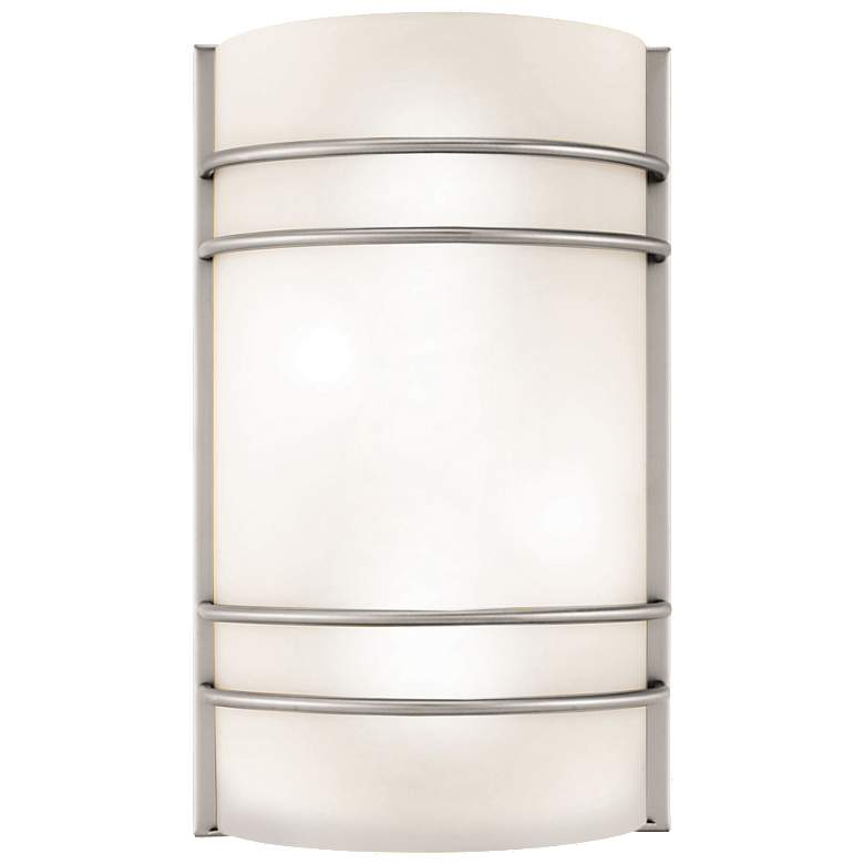 Image 1 Artemis - Dimmable LED Wall Fixture - Brushed Steel - Opal