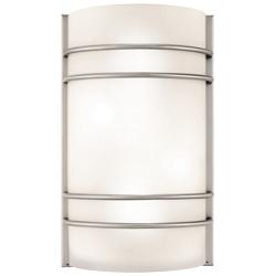 Artemis - Dimmable LED Wall Fixture - Brushed Steel - Opal