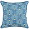 Artemis Marlin Blue and Royal 22" Square Decorative Pillow