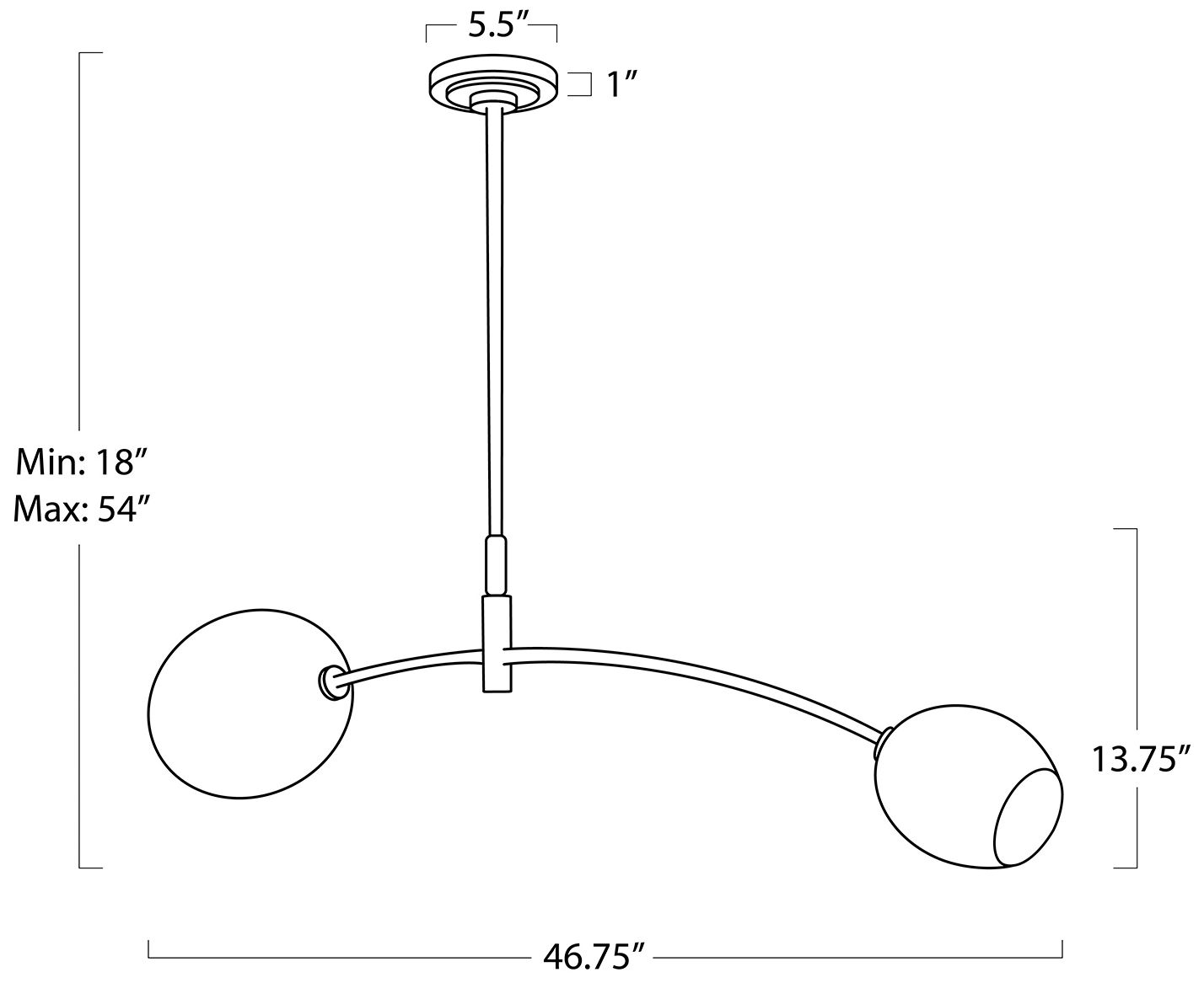 Image 6 Artemis Pendant Double (Natural Brass with Alabaster Glass) more views
