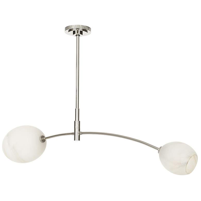 Image 1 Artemis Pendant Double (Polished Nickel with Alabaster Glass)