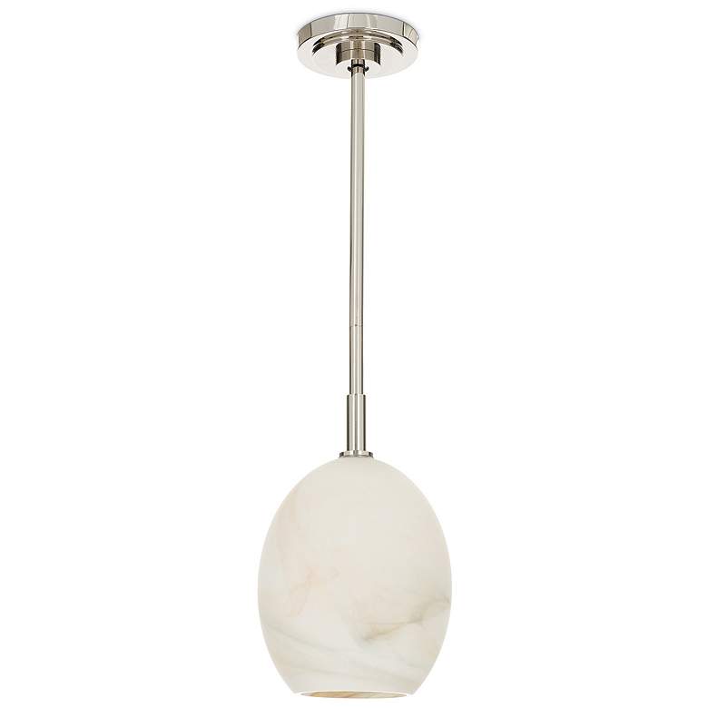 Image 1 Artemis Pendant Single (Polished Nickel with Alabaster Glass)