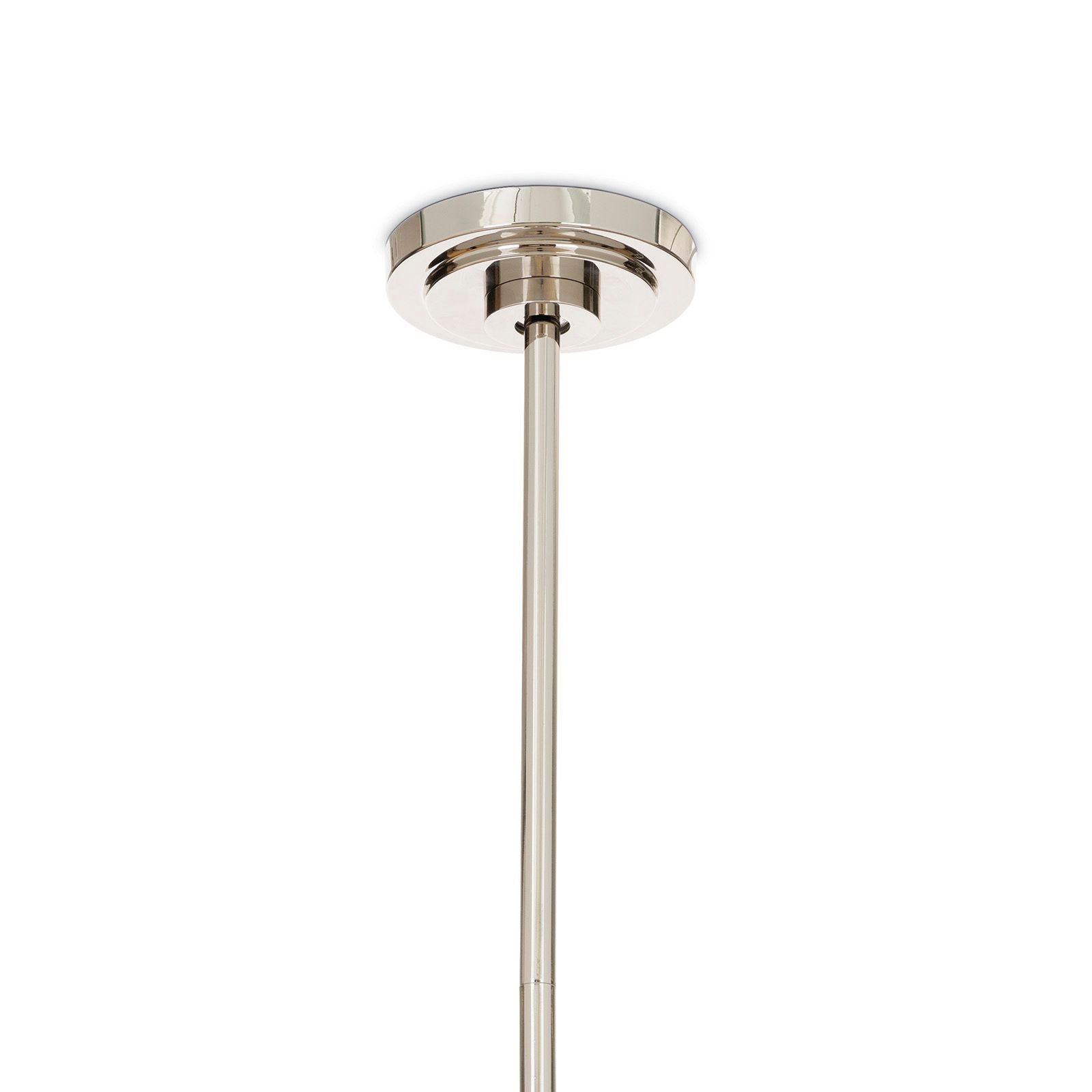 Image 3 Artemis Pendant Single (Polished Nickel with Alabaster Glass) more views