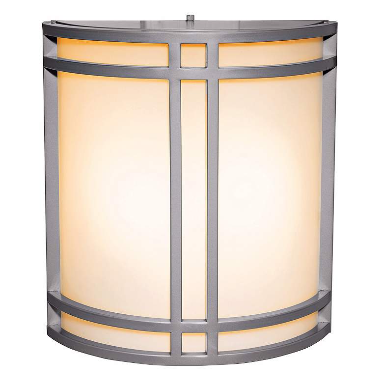 Image 1 Artemis Satin Silver Energy Efficient Outdoor Wall Sconce