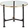 Arterior Homes Narnia Star Round Iron and Glass End Table