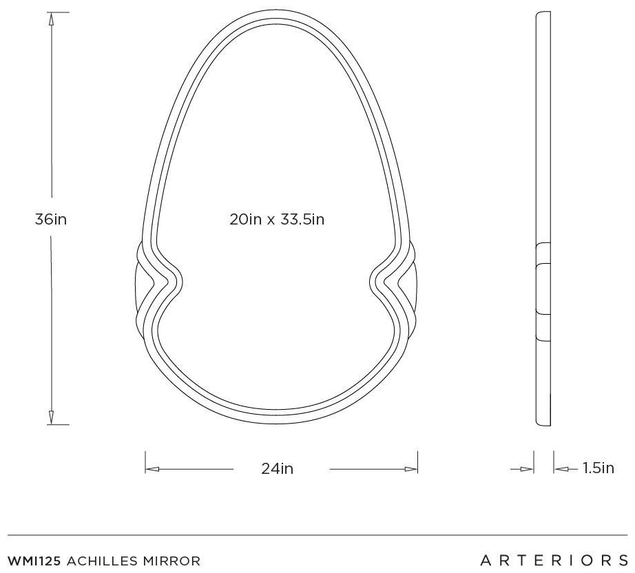 Image 5 Arteriors Achilles Mirror Antique Brass more views