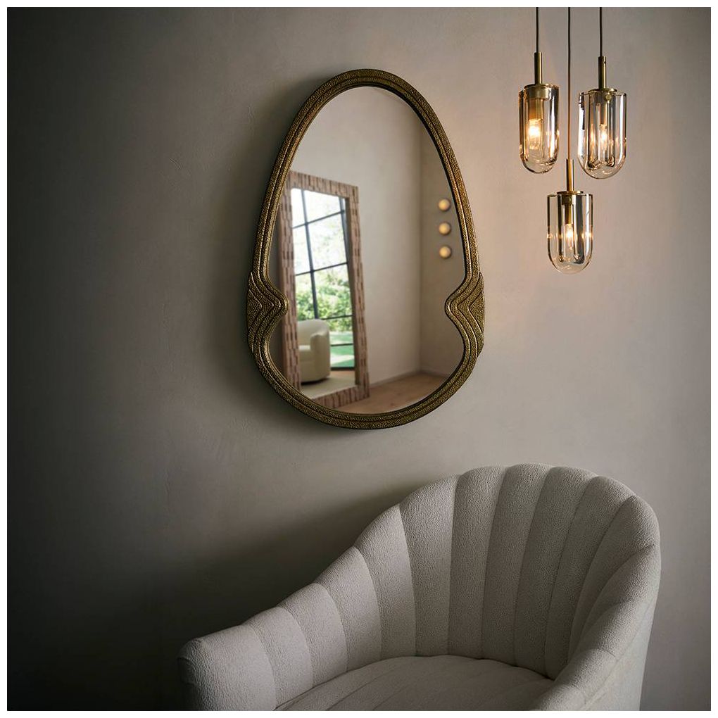 Image 6 Arteriors Achilles Mirror Antique Brass more views