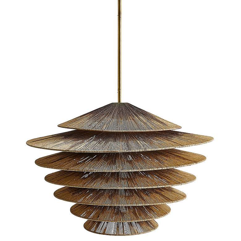 Image 1 Arteriors Andria Pendant Natural Raffia