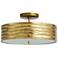 Arteriors- Anna Semi-Flush Mount- 17.75" Antique Brass