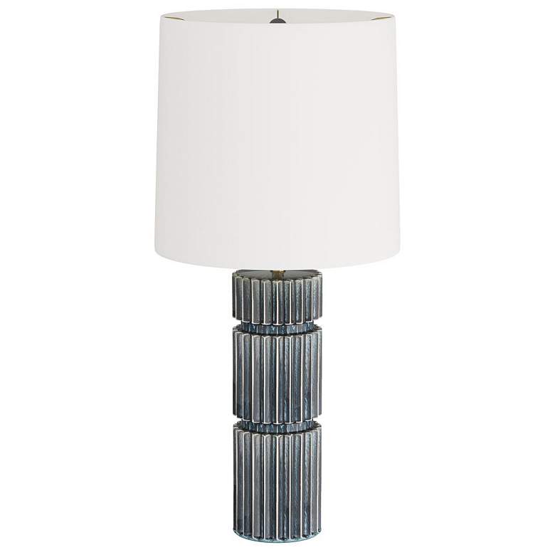 Image 1 Arteriors Annika 31" High Coastal Modern Ocean Blue Ceramic Table Lamp