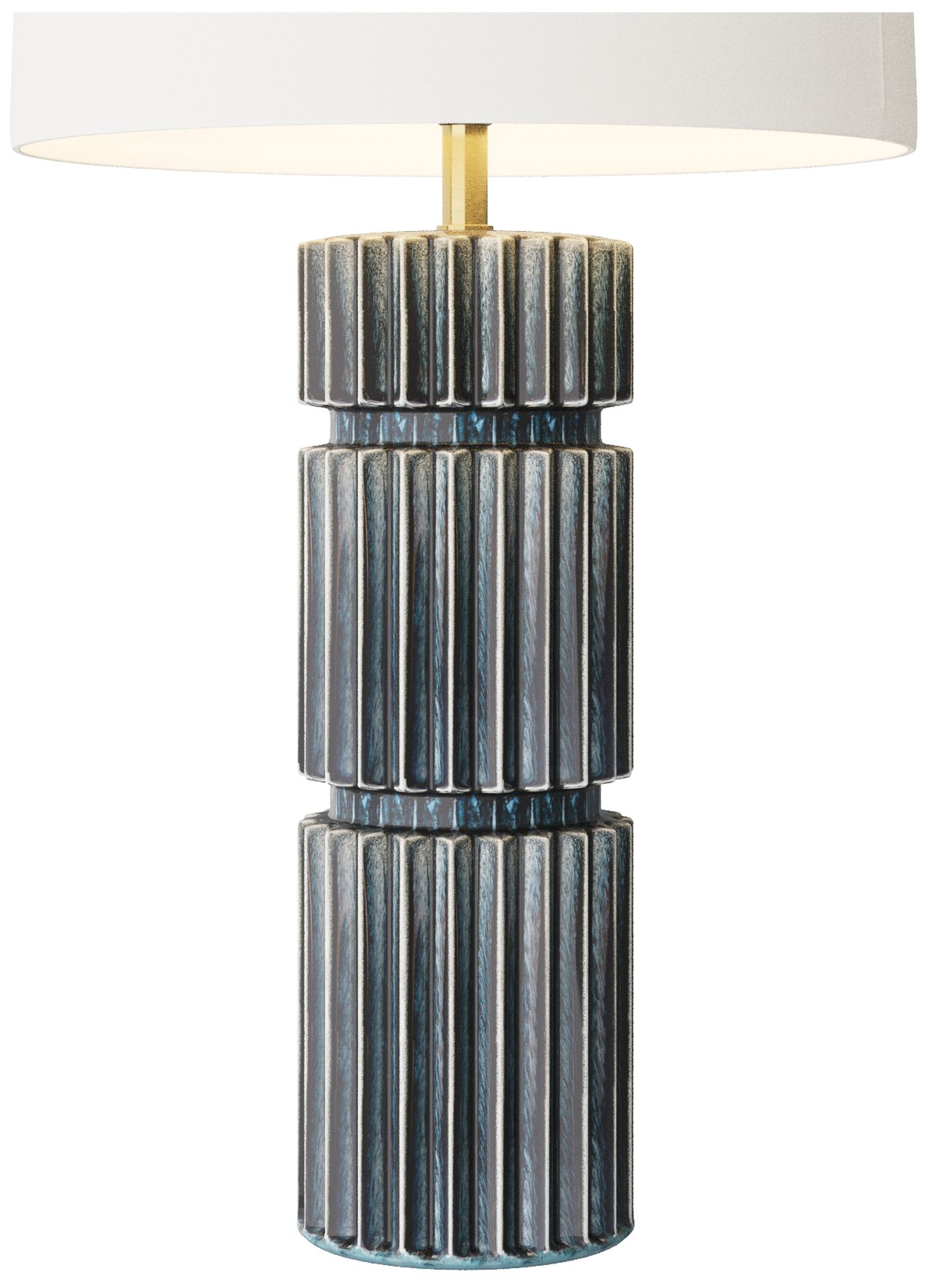 Image 3 Arteriors Annika 31" High Coastal Modern Ocean Blue Ceramic Table Lamp more views