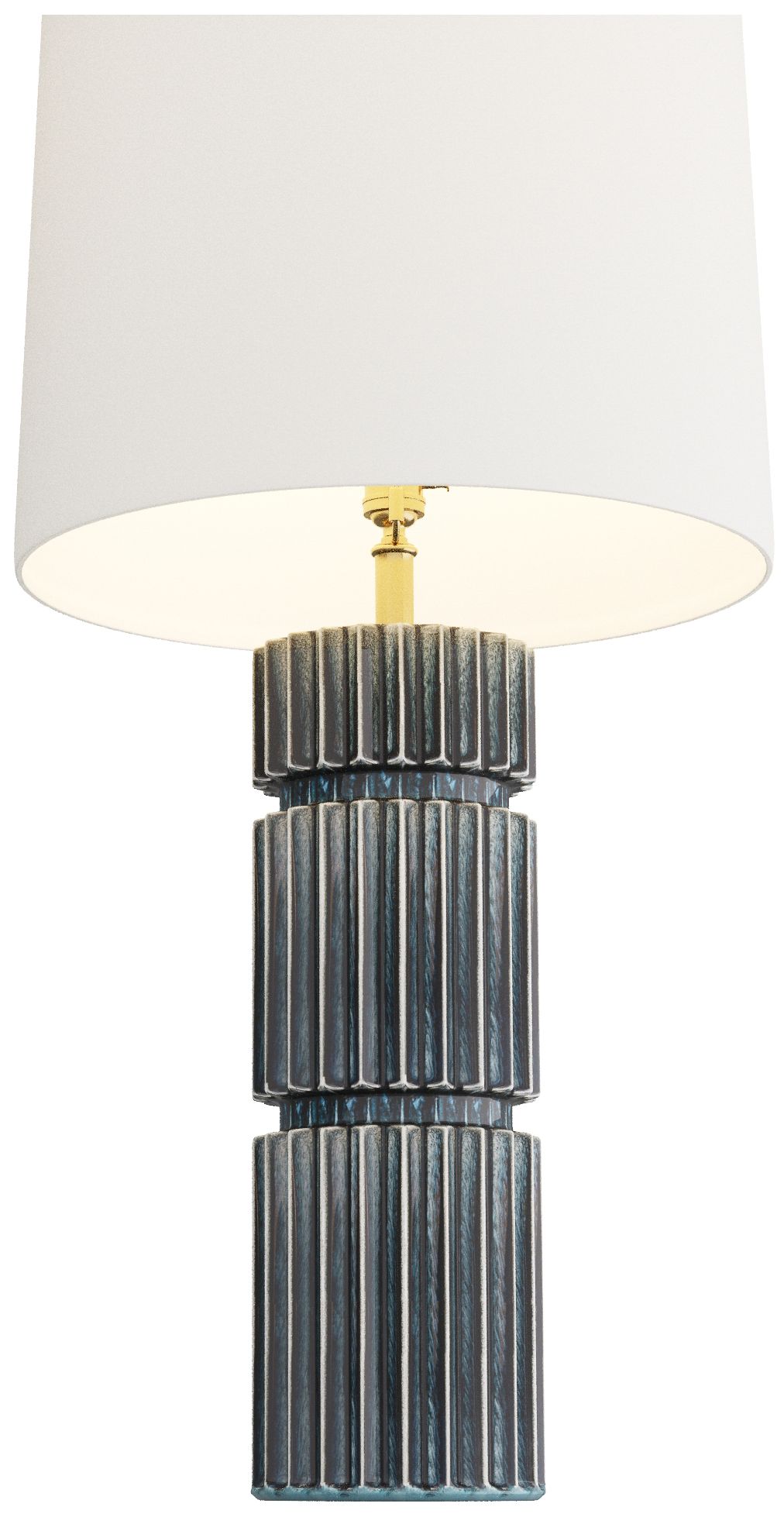 Image 4 Arteriors Annika 31" High Coastal Modern Ocean Blue Ceramic Table Lamp more views