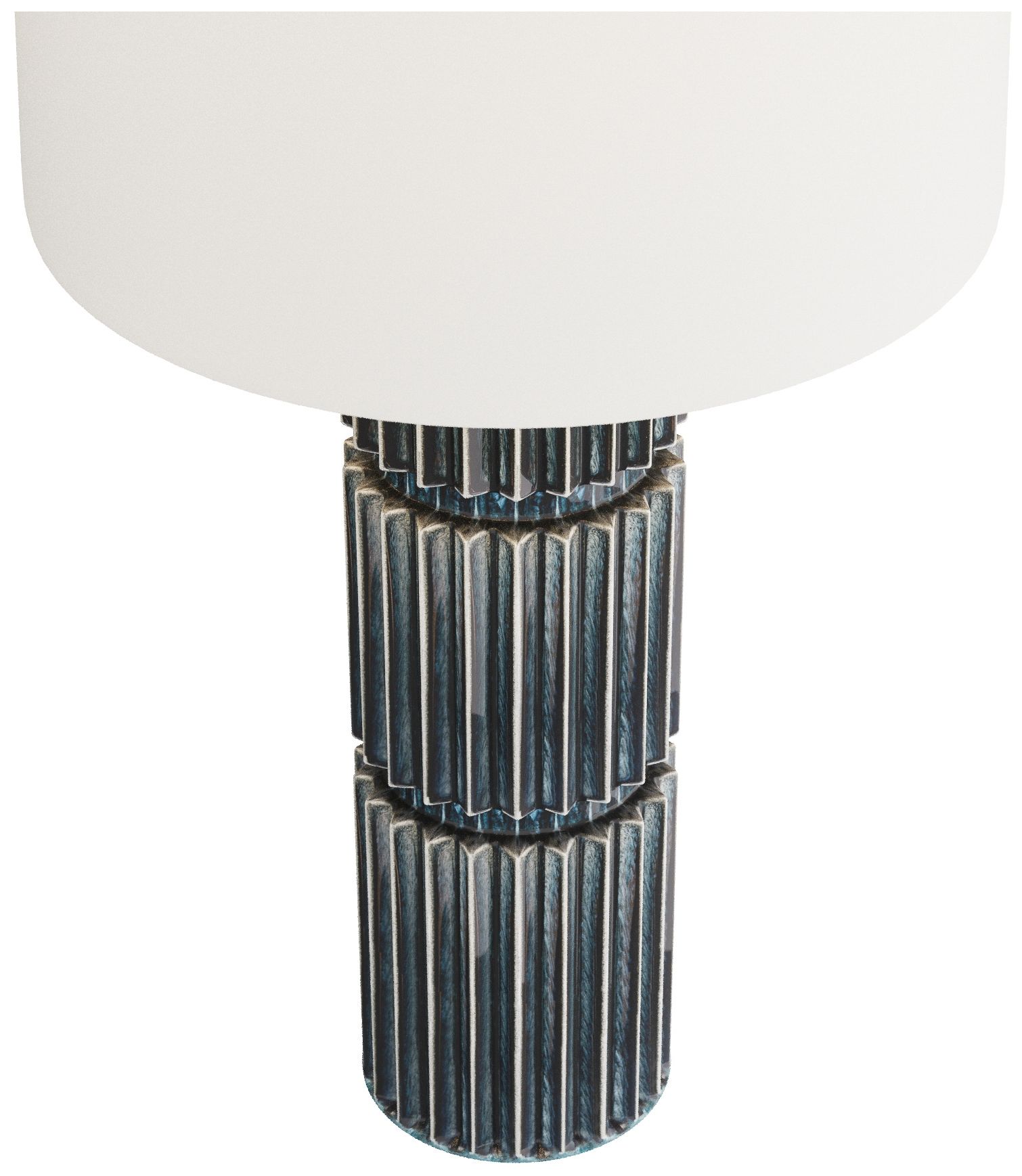 Image 5 Arteriors Annika 31" High Coastal Modern Ocean Blue Ceramic Table Lamp more views