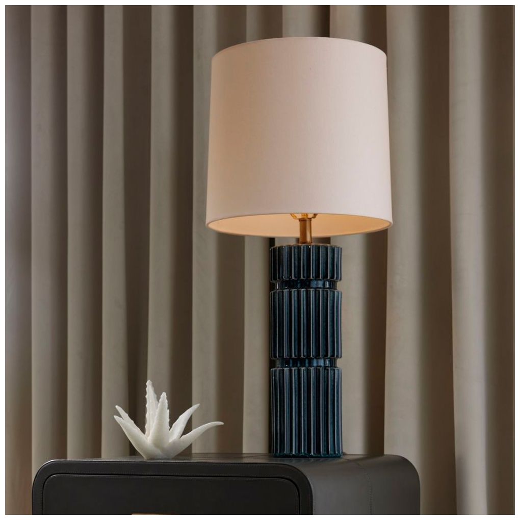 Arteriors Annika 31" High Coastal Modern Ocean Blue Ceramic Table Lamp