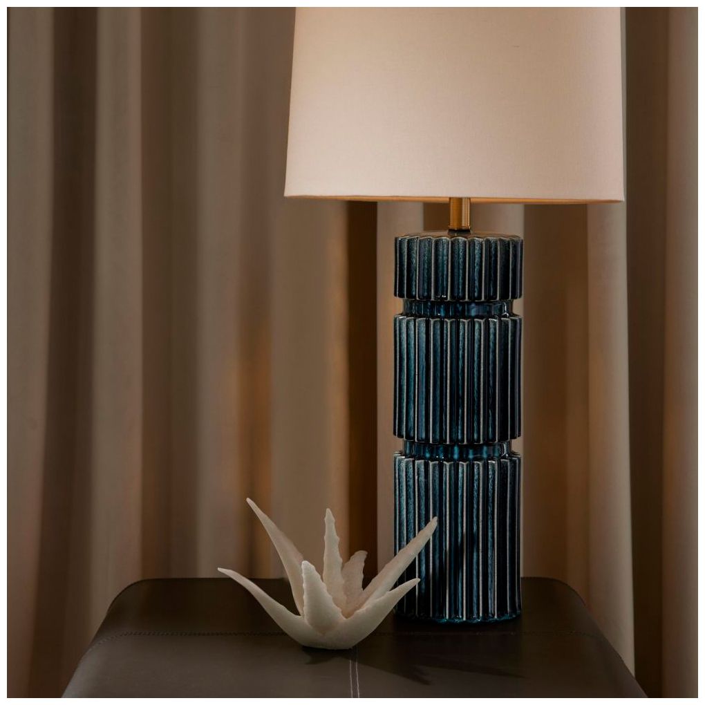 Arteriors Annika 31" High Coastal Modern Ocean Blue Ceramic Table Lamp