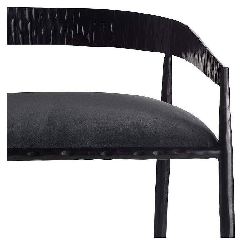 Image 3 Arteriors Ansel Bar Stool Midnight Grey Performance Velvet more views