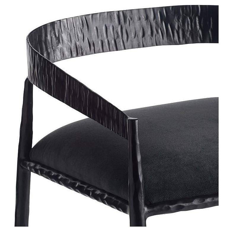 Image 5 Arteriors Ansel Bar Stool Midnight Grey Performance Velvet more views