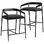 7_Arteriors Ansel Bar Stool Midnight Grey Performance Velvet more views