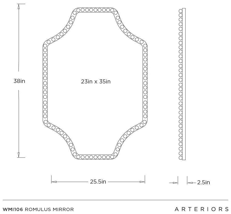 Image 5 Arteriors Archie Mirror Bronze more views