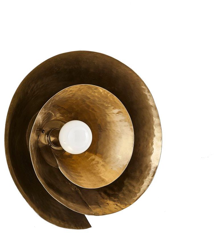 Image 2 Arteriors Arden Sconce/Ceiling Mount Vintage Brass more views