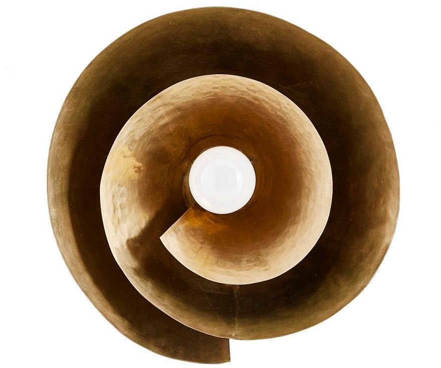 Image 3 Arteriors Arden Sconce/Ceiling Mount Vintage Brass more views