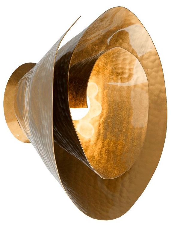 Image 4 Arteriors Arden Sconce/Ceiling Mount Vintage Brass more views