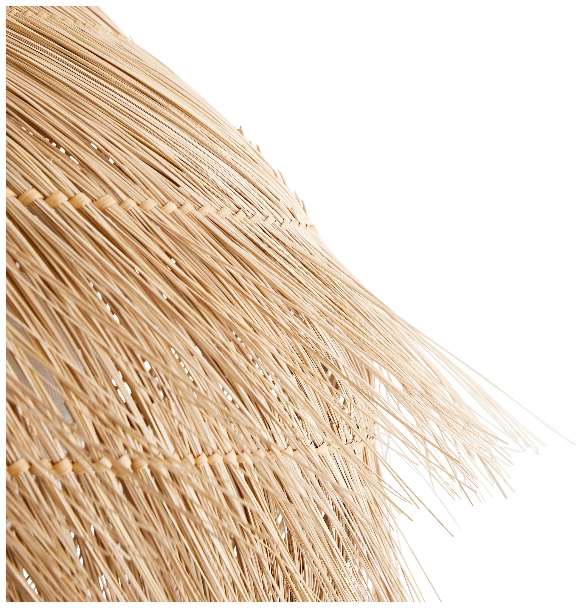 Image 6 Arteriors- Ashburn Pendant- 33" Natural Buri, Antique brass more views