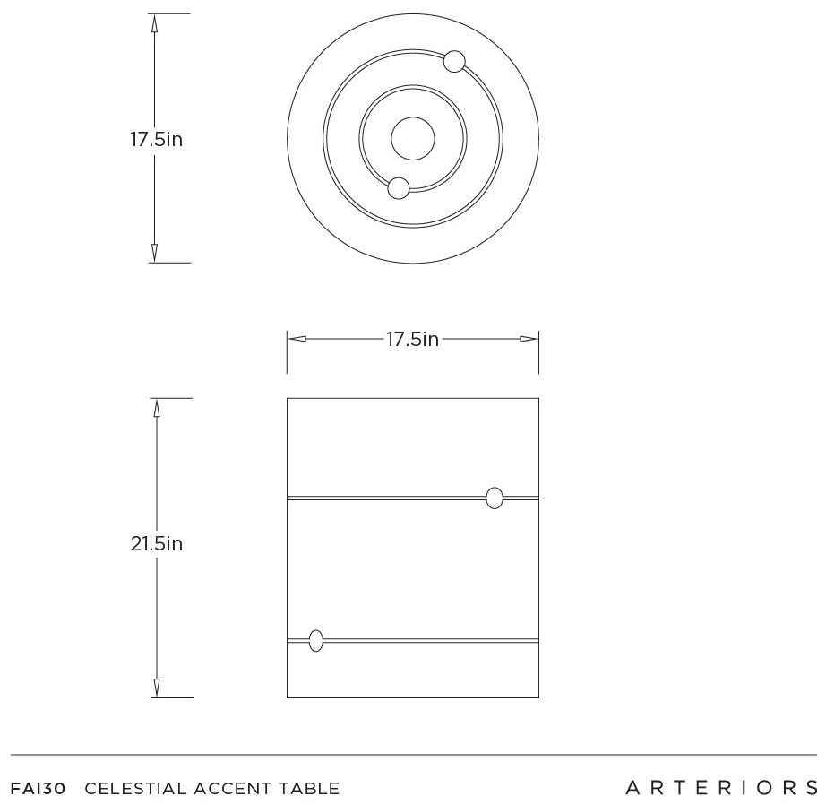 Image 7 Arteriors Asteria Accent Table Night Sky more views