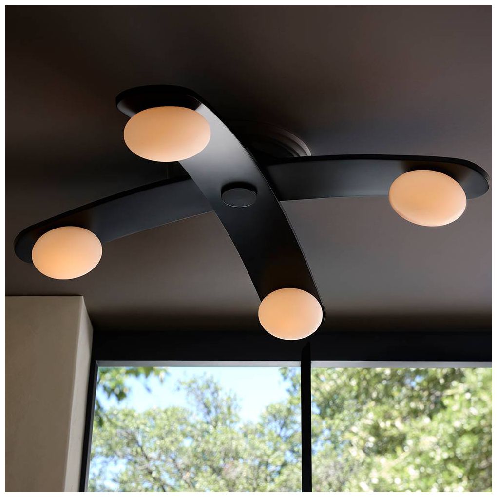 Arteriors Axia Flush Mount 40" Blackened Iron
