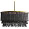 Arteriors- Baja Chandelier- 30" Dark Gray Wash Coco Beads, Antique Bra