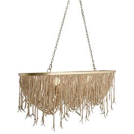Image1 of Arteriors Baja Linear Chandelier Natural Antique Brass