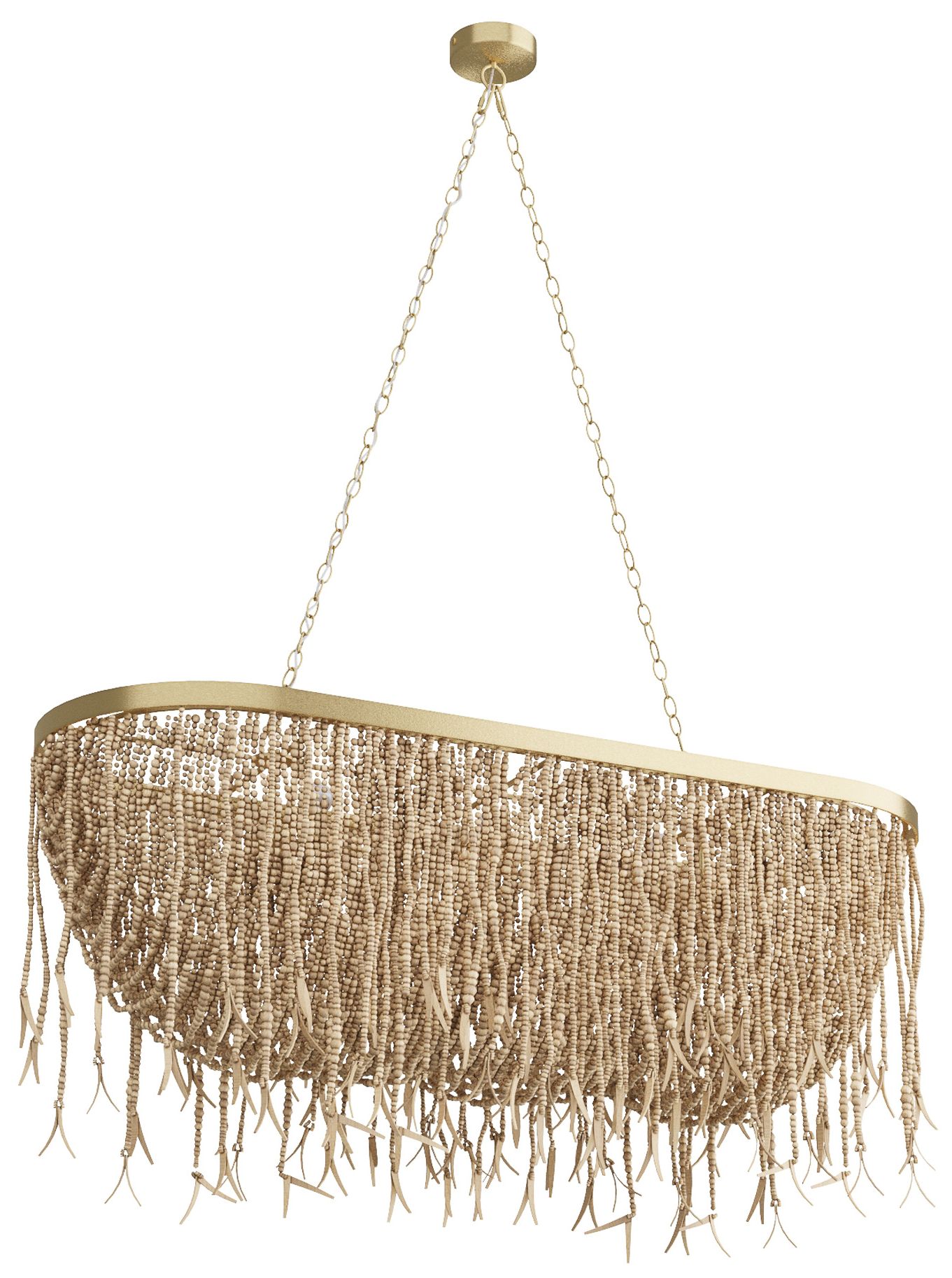 Image 2 Arteriors Baja Linear Chandelier Natural Antique Brass more views