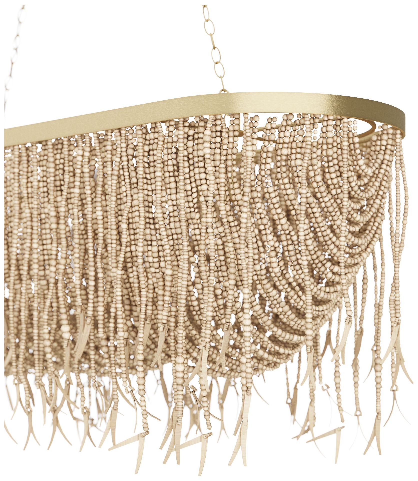 Image 3 Arteriors Baja Linear Chandelier Natural Antique Brass more views