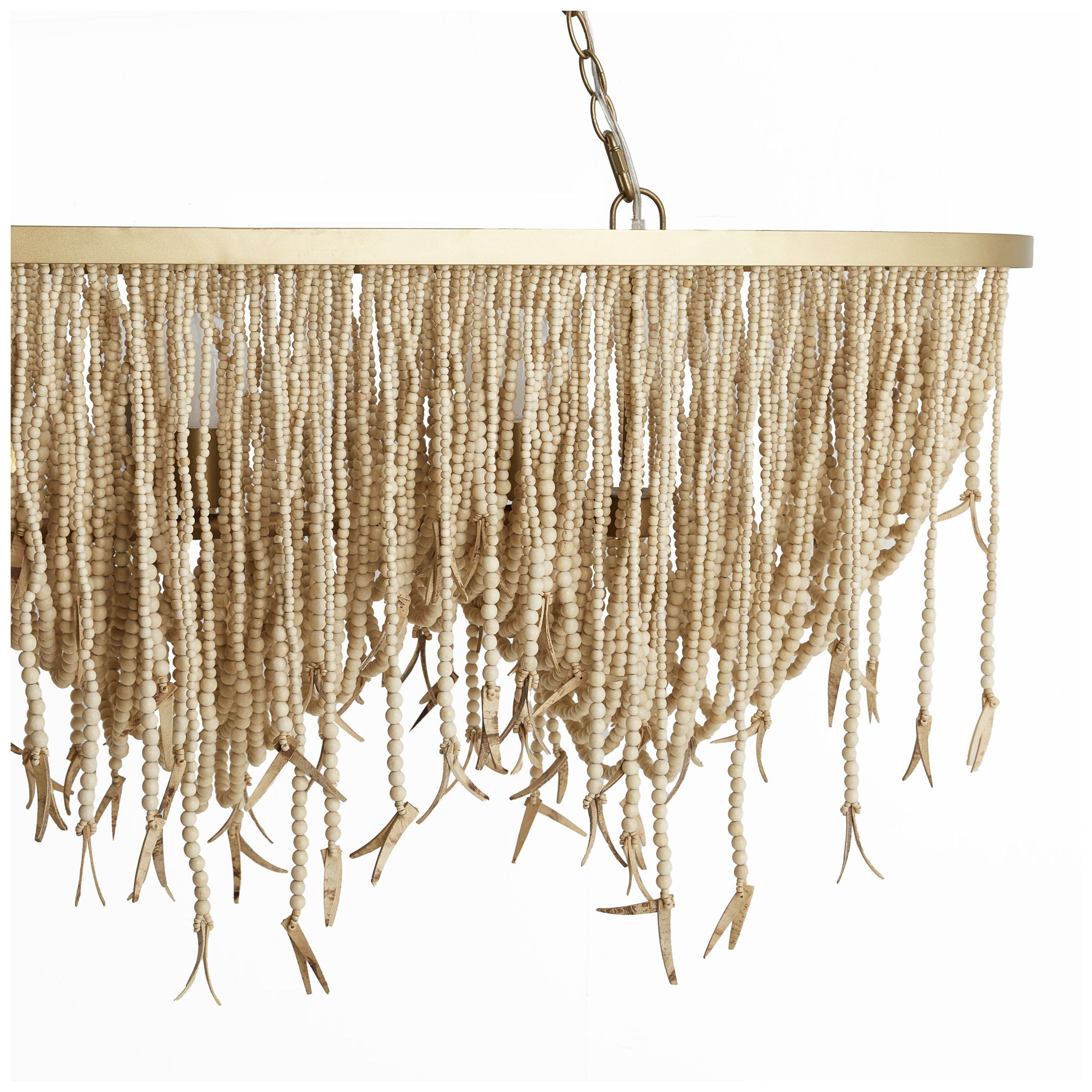 Image 4 Arteriors Baja Linear Chandelier Natural Antique Brass more views