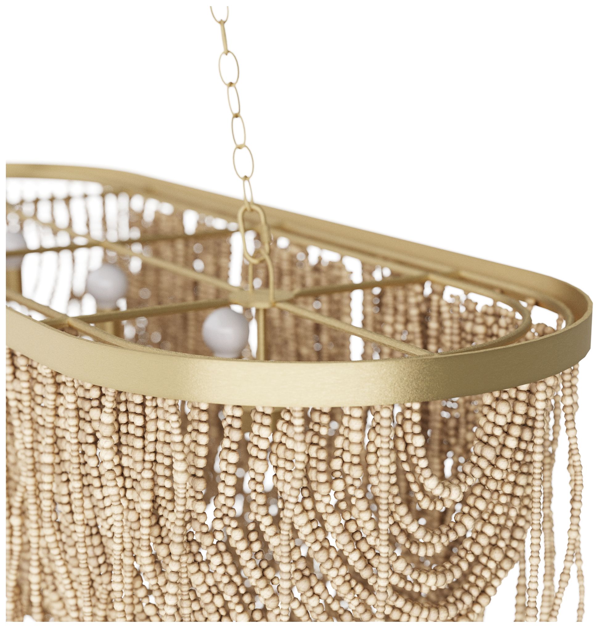 Image 5 Arteriors Baja Linear Chandelier Natural Antique Brass more views