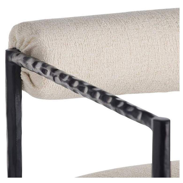 Image 5 Arteriors Barbana Bar Stool Oxford White Performance Fabric more views