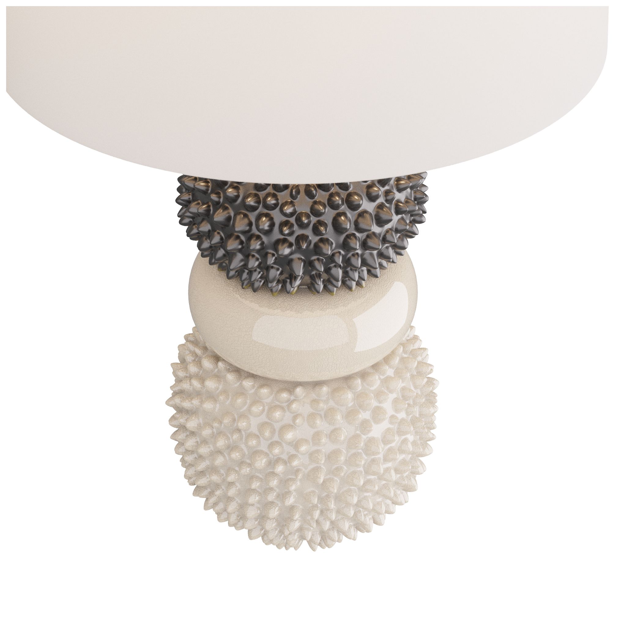 Image 5 Arteriors Basilio 29.5" Ivory Gray Crackle Modern Ceramic Table Lamp more views