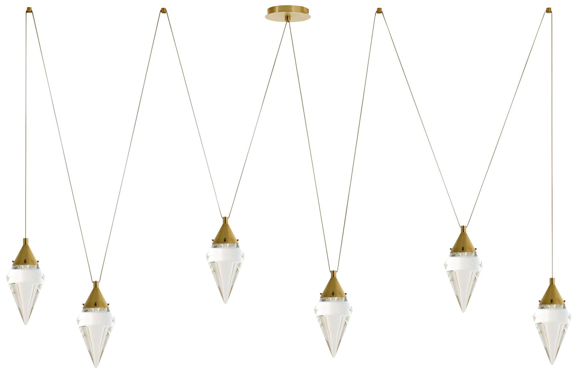 Image 2 Arteriors Berkley Multi Drop Chandelier 82" Clear more views