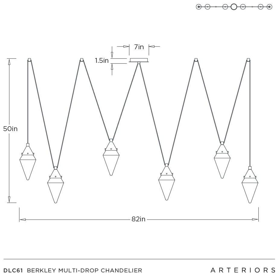 Image 6 Arteriors Berkley Multi Drop Chandelier 82" Clear more views