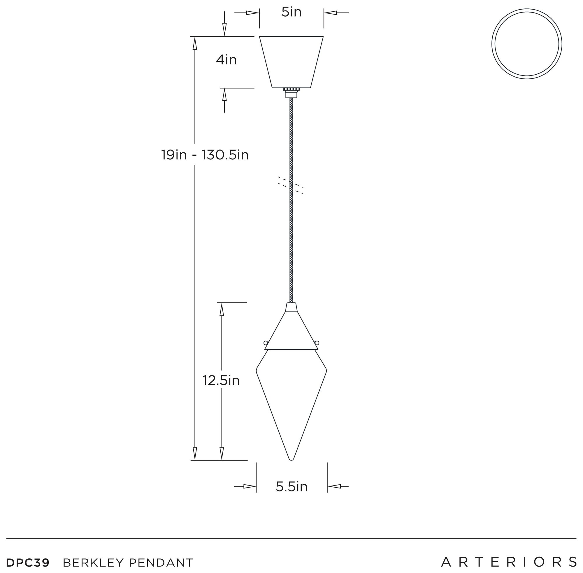 Image 7 Arteriors Berkley Pendant 5.5" Clear more views