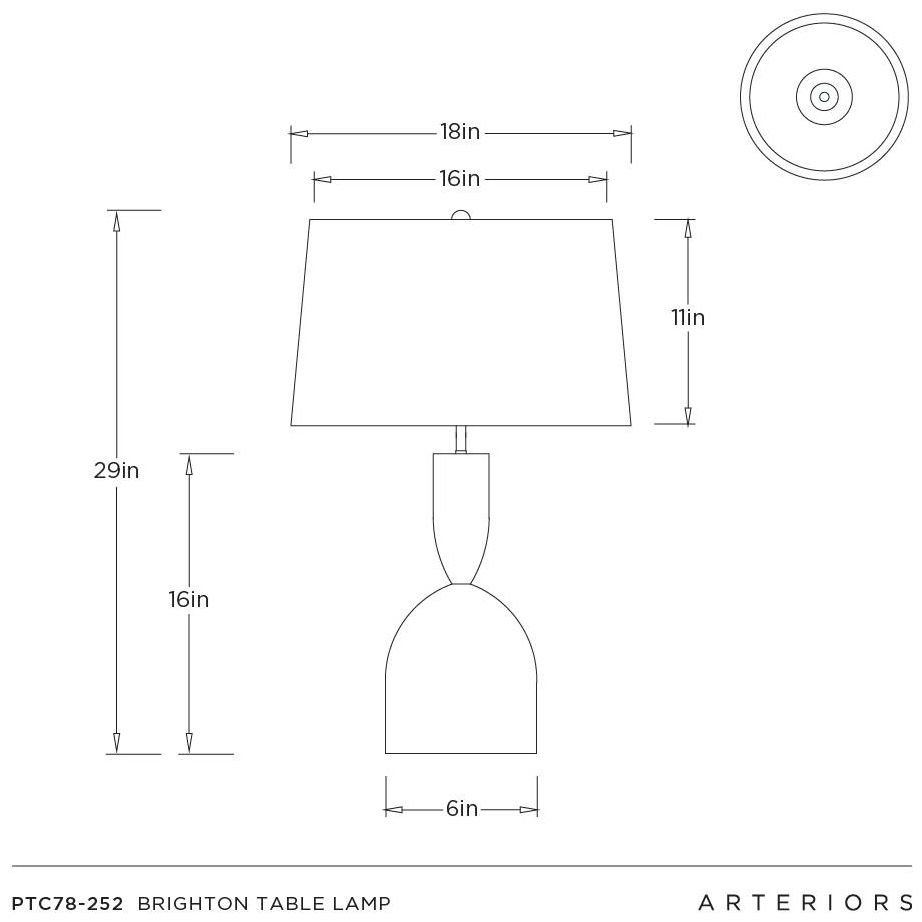 Arteriors Brighton Table Lamp Slate Blue