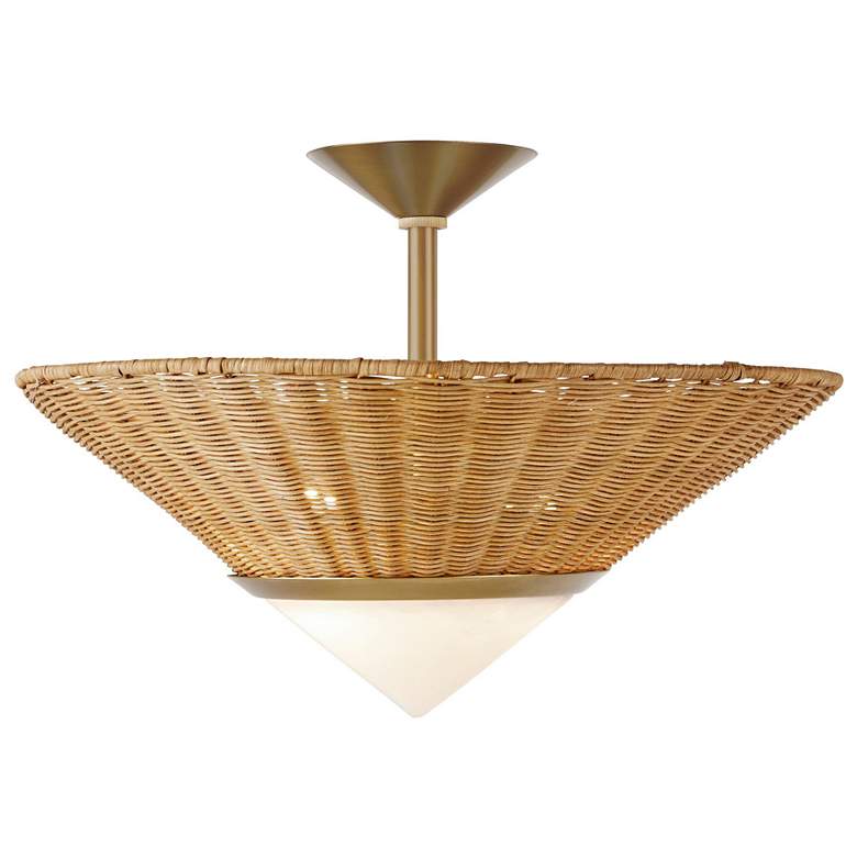 Image 1 Arteriors Calista Flush Mount Natural Rattan